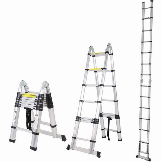 sogesfurniture 16.5英尺 双模式 多用途 轻质铝合金伸缩梯5.4折 139.99加元限量特卖并包邮！