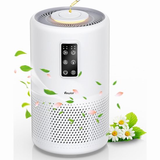  白菜价！历史新低！VEWIOR H13 True HEPA 大空间 家用空气净化器2.9折 51.99加元包邮！会员专享！
