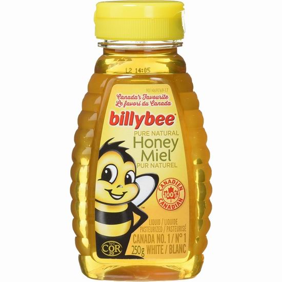  历史新低！Billy Bee Honey 纯天然蜂蜜250克装5.1折 4.29加元！