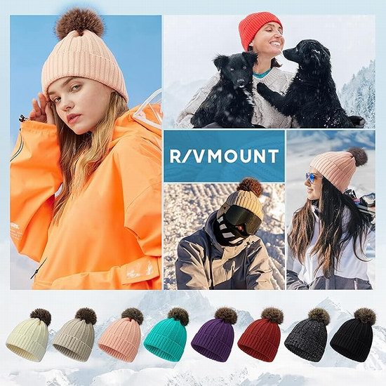  rivmount 男女同款 针织帽/豆豆帽6.2折 13.27-15.49加元！15色可选！