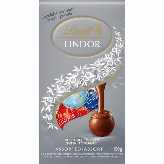  Lindt Lindor 瑞士莲 什锦松露巧克力（150克）7.2折 5.97加元！