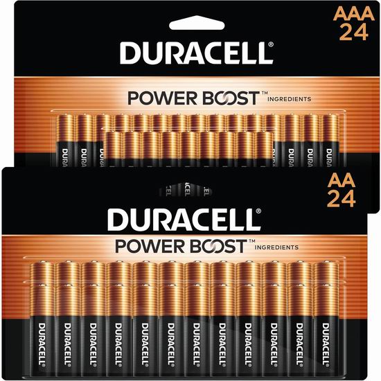  历史新低！Duracell 金霸王 CopperTop AA+AAA碱性电池48件套5.3折 27.28加元！