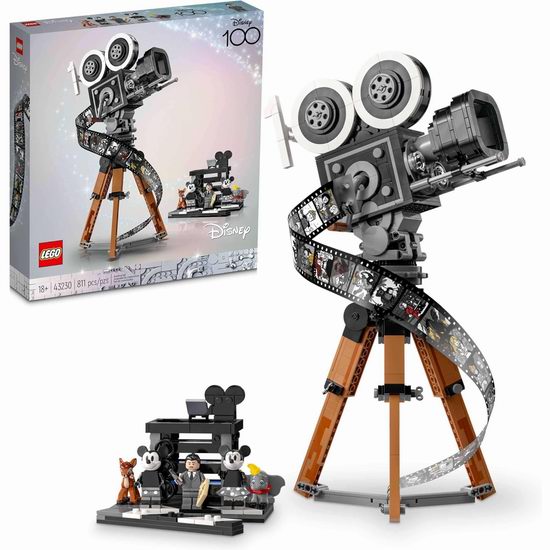  LEGO 乐高 43230 迪士尼100周年 华特·迪士尼摄影机致敬版（811pcs）8.5折 110.5加元包邮！