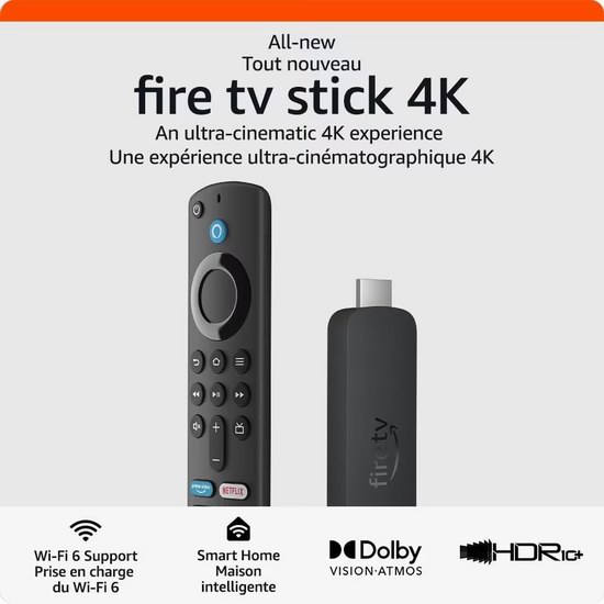  新一代 Fire TV Stick Alexa语音遥控 4K超高清电视棒 49.99加元包邮！支持Wi-Fi 6！