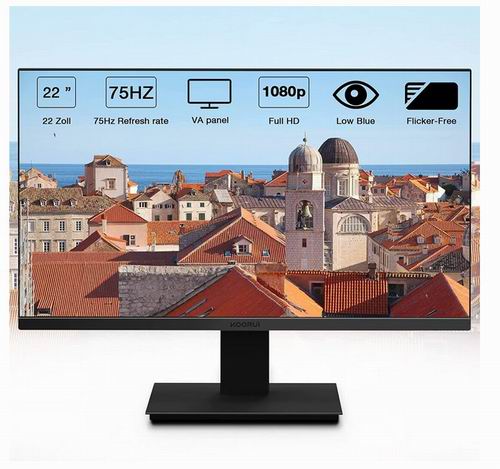  KOORUI 22 英寸护眼电脑显示器 93.99加元（原价 135.99加元）