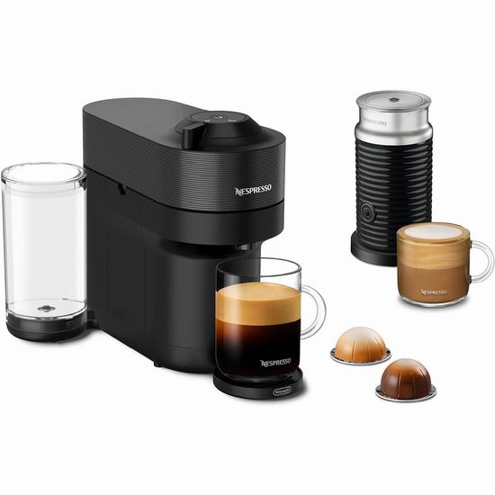  De'Longhi 德龙 Nespresso Vertuo Pop+ 胶囊咖啡机5.8折 98加元包邮！奶泡机套装139加元！多色可选！