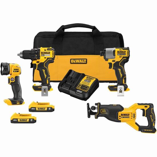  历史新低！DEWALT 得伟 DCK427D2 20V MAX锂电 无绳电动工具4件套6.6折 399加元包邮！