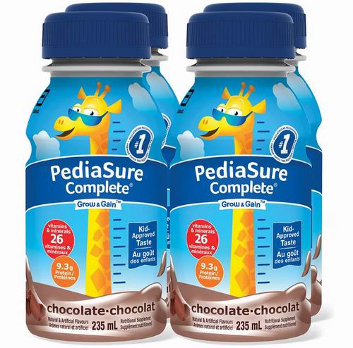  PediaSure 含有 DHA +维生素 巧克力味 儿童营养补充剂 4 x 235毫升 7.97加元（原价 11.47加元）