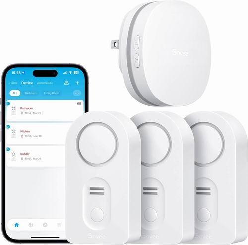  Govee WiFi  智能漏水探测器3件装  可警报 62.99加元（原价 89.99加元）