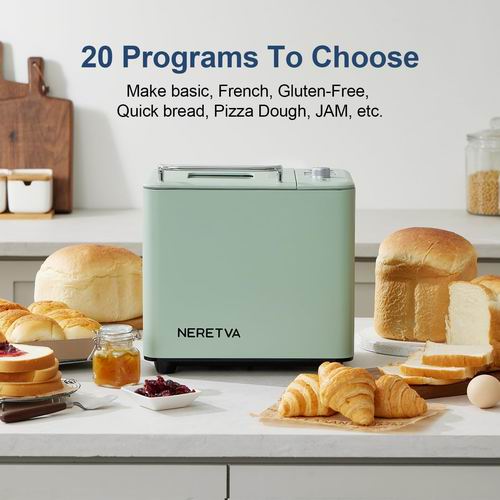  Neretva 20合1 自动面包机2磅 136.99-144.49加元限量特卖（原价 169.99加元）！2色可选