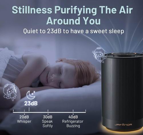 史低价！Jafanda H13 450平方英尺 家用空气净化器 56.31加元（原价 79.99加元）！2色可选！带夜灯