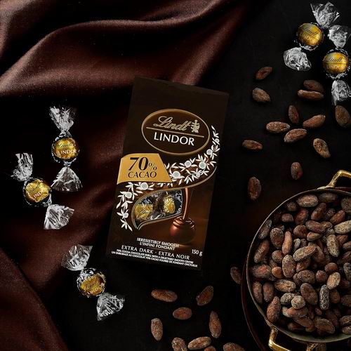  Lindt LINDOR 70%可可黑松露巧克力150克  7.59加元