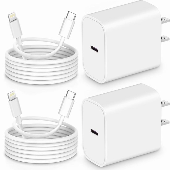  白菜价！历史新低！OMBROA 20W 快速USB-C充电器+数据线2套装3.3折 9.94加元！单套仅4.97加元！