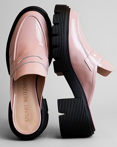  Stuart Weitzman Soho Mule 粉色/黑色 穆勒鞋 306.6加元（原价 625加元）！2色可选