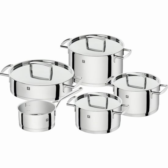  白菜价！历史新低！Zwilling 双立人 Bellasera系列 不锈钢锅具9件套1.9折 169.99加元包邮！