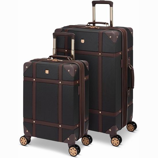  Swissgear Trunk系列 19+26英寸 高颜值复古拉杆行李箱2件套5.6折 185.81加元包邮！