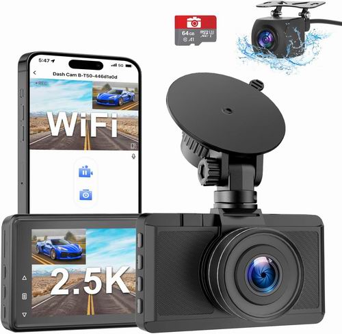  黑五史低价！ Otovoda 前后摄像头 3英寸屏幕行车记录仪  69.99加元（原价 99.99加元）