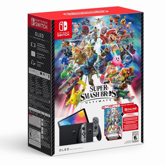  历史新低！Nintendo Switch 任天堂 OLED屏幕 《任天堂明星大乱斗》同捆版游戏机 449.94加元包邮！