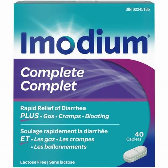  白菜价！历史新低！Imodium Complete 全效止泻腹胀缓释片（40片）2.6折 8.97加元！