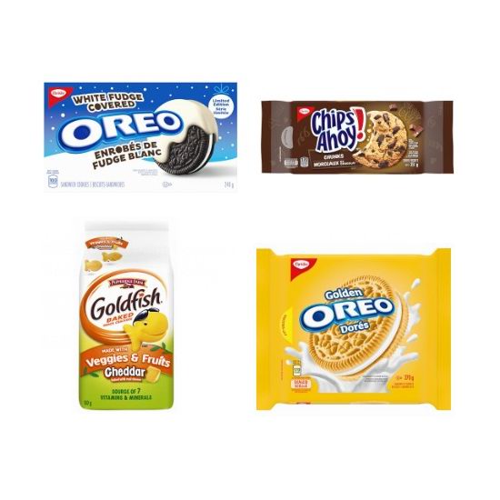  精选 OREO 奥利奥夹心饼干、Chips Ahoy!巧克力曲奇、 Goldfish小金鱼全麦饼干等任购3件仅需8加元，单价2.66加元！