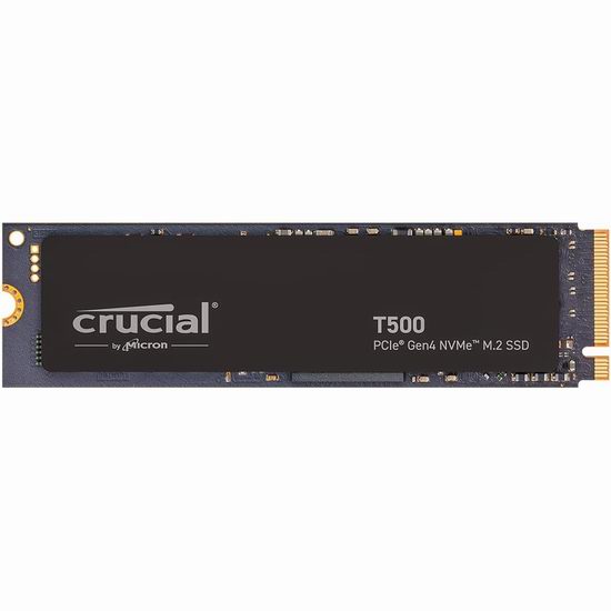  Crucial 英睿达 T500 Gen4 NVMe M.2 2TB 固态硬盘6.7折 146.99加元包邮！