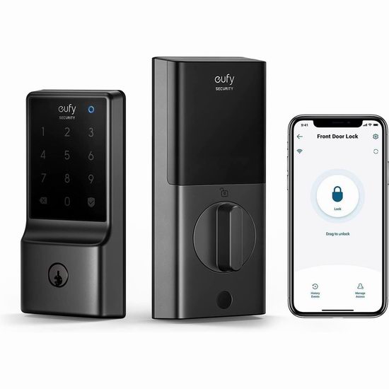  历史新低！eufy Security C210 Wi-Fi 五合一 智能密码门锁5折 99.99加元包邮！