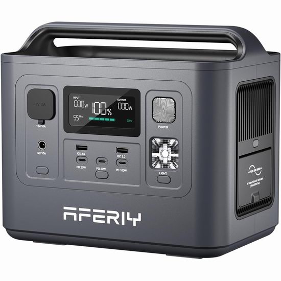  AFERIY 800瓦/512Wh 超便携备用电源/移动电源5.7折 399加元包邮！