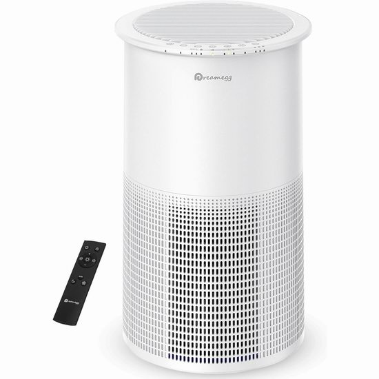  白菜价！Dreamegg TR-8200 True HEPA 1220呎大空间家用空气净化器3.5折 87.09加元包邮！