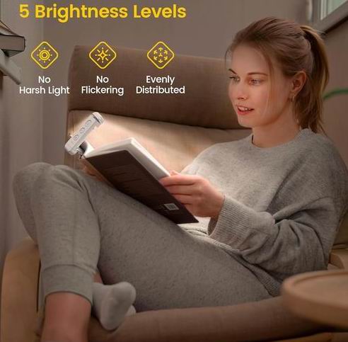  史低价！Glocusent 便携夹式 LED阅读灯 14.56加元（原价 28.99加元）！5色可选