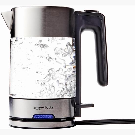  历史新低！Amazon Basics 1升时尚玻璃电热水壶6.2折 28.39加元！