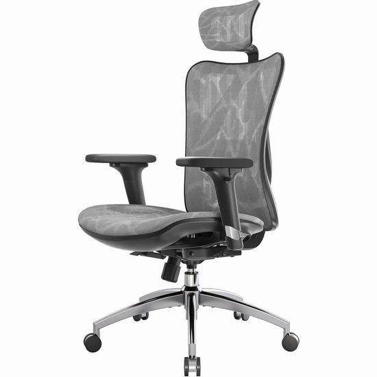  历史新低！SIHOO M57 可调节头腰支撑 高靠背 可倾斜 人体工学办公椅5.6折 199.99加元包邮！