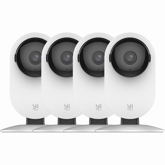  历史新低！Xiaomi 小米 Yi 小蚁 1080p 双向语音 红外夜视 智能监控摄像头4件套4.4折 57.99加元包邮！单个仅14.5加元！会员专享！