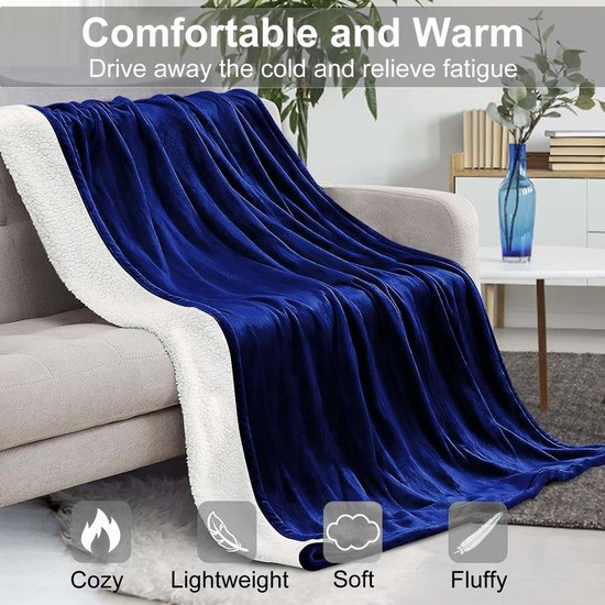 WUEAOA ETL认证 可水洗 多用途保暖电热毯4.1折 32.89加元包邮！