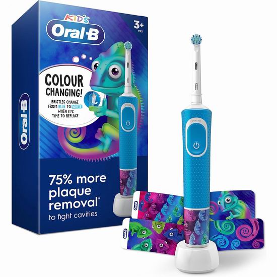  Oral-B 欧乐 敏感刷头 儿童电动牙刷5.1折 25.47加元！