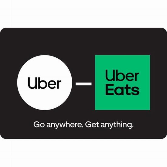 Uber & Uber Eats 50加元电子礼品卡限时8.5折！