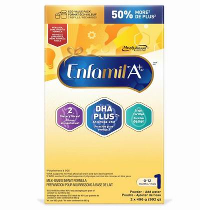  Enfamil A+婴儿配方奶粉1段 46.72加元（walmart同款 61.48加元）