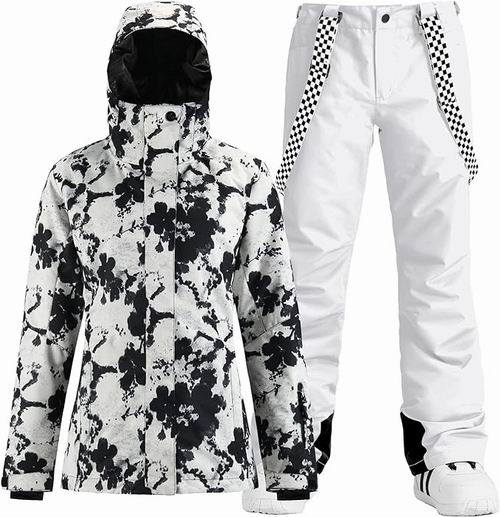  GSOU SNOW 女式防水防风滑雪服+雪裤套装 118.99加元（原价 199.99加元）！多款可选