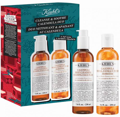  补货！Kiehl's 金盏花爽肤水250毫升+金盏花泡沫洗面奶230毫升 56.5加元（价值 109加元）+ 满送礼品