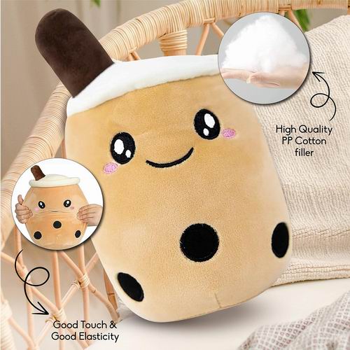 Genchi Boba 卡通毛绒珍珠奶茶抱枕玩具 16.99加元（原价 24.99加元）