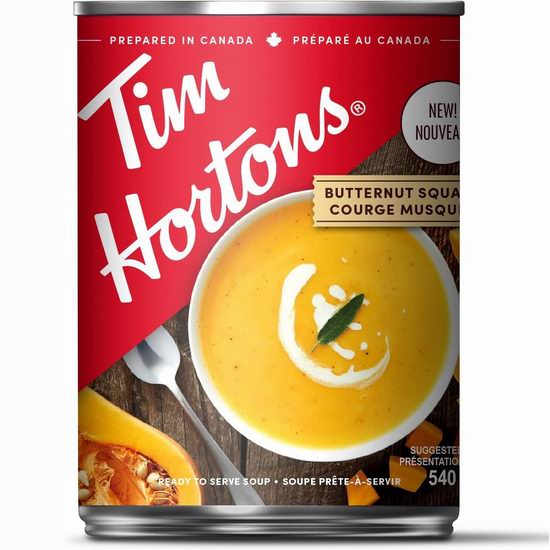 Tim Hortons 即食罐头汤（540毫升）5.3折 1.87加元！多款可选！