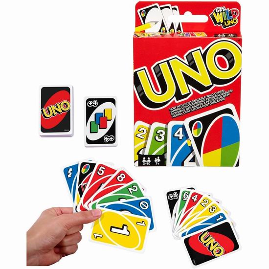  白菜价！历史新低！Mattel Games Uno 纸牌桌游3.3折 3加元！