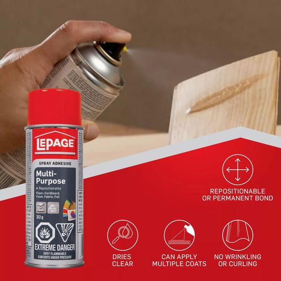  历史新低！LePage 居家必备 隐形粘合修复 多用途透明喷胶（312克）4折 4.75加元！