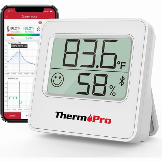  历史最低价！ThermoPro TP357 蓝牙智能湿度温度计6.8折 13.59加元！