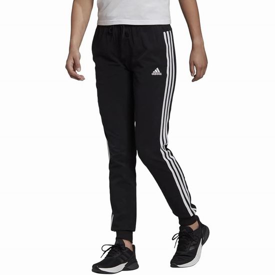  白菜价！adidas Essentials 女式三条杠运动裤（S码）2.9折 19加元！