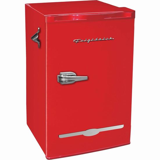  Frigidaire FR376-RED 3.2 Cu Ft 复古红色 紧凑型单开门冰箱6折 191.49加元包邮！
