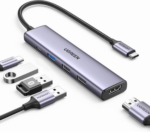  UGREEN 5合1 USB C 集线器 20.99加元（原价 32.99加元）