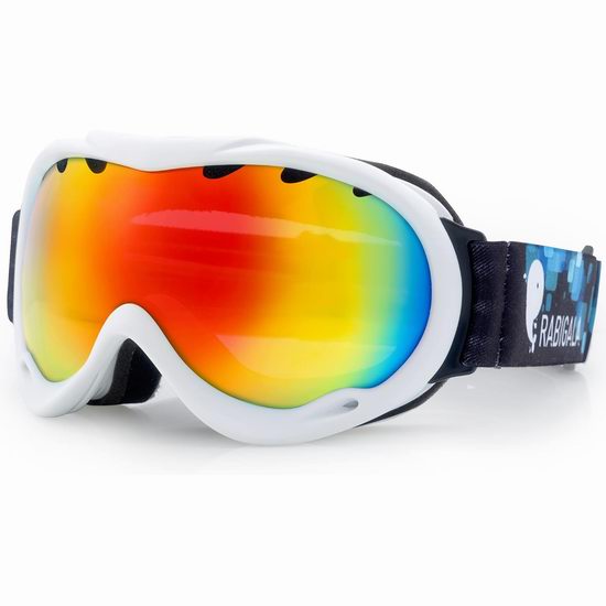  白菜价！历史新低！RABIGALA 防紫外线 防雾 滑雪护目镜2.8折 12.99加元清仓！2色可选！
