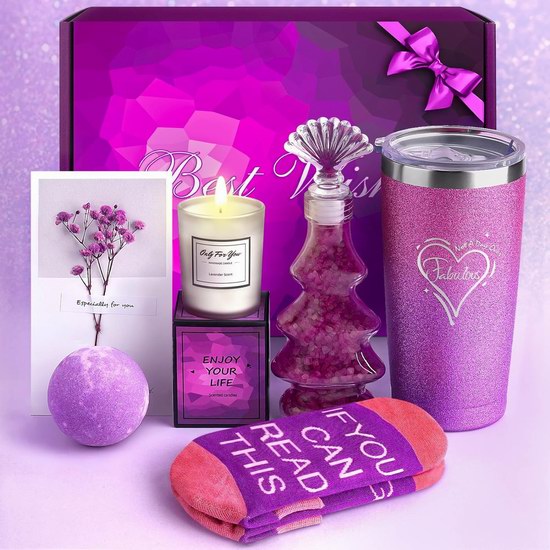  JTDO 女士紫色保温杯+放松水疗6件套礼品套装6.3折 21.99加元！