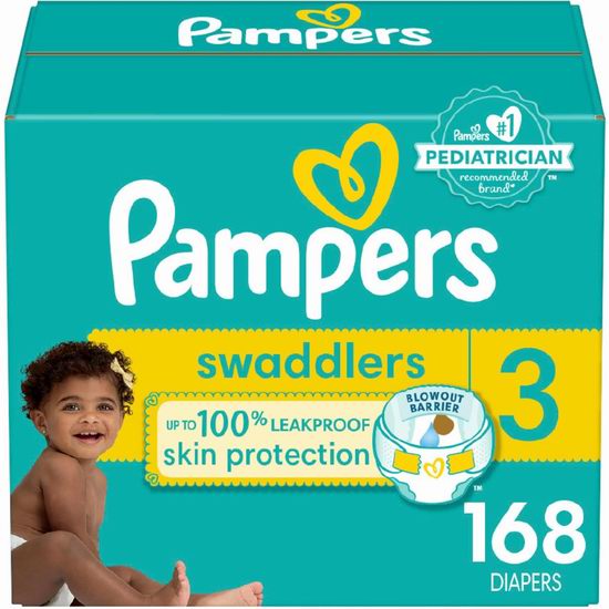  历史新低！Pampers 帮宝适 Swaddlers 婴幼儿纸尿裤超值装4.9折 25.73加元起包邮！多款可选！