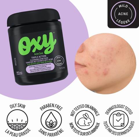 OXY 三重功效清洁祛痘垫 适合混合性皮肤 6.82加元(原价 8.48加元)
